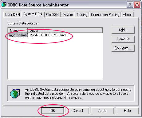 DSN in list