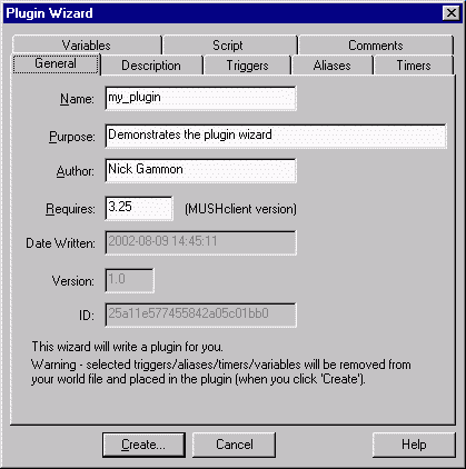 Plugin wizard