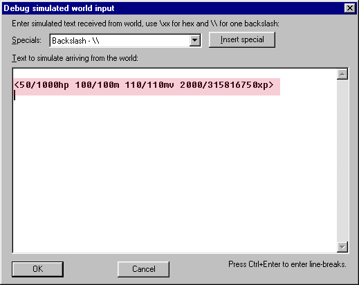 Debug simulated world input - 6K