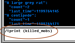 Show mobs table